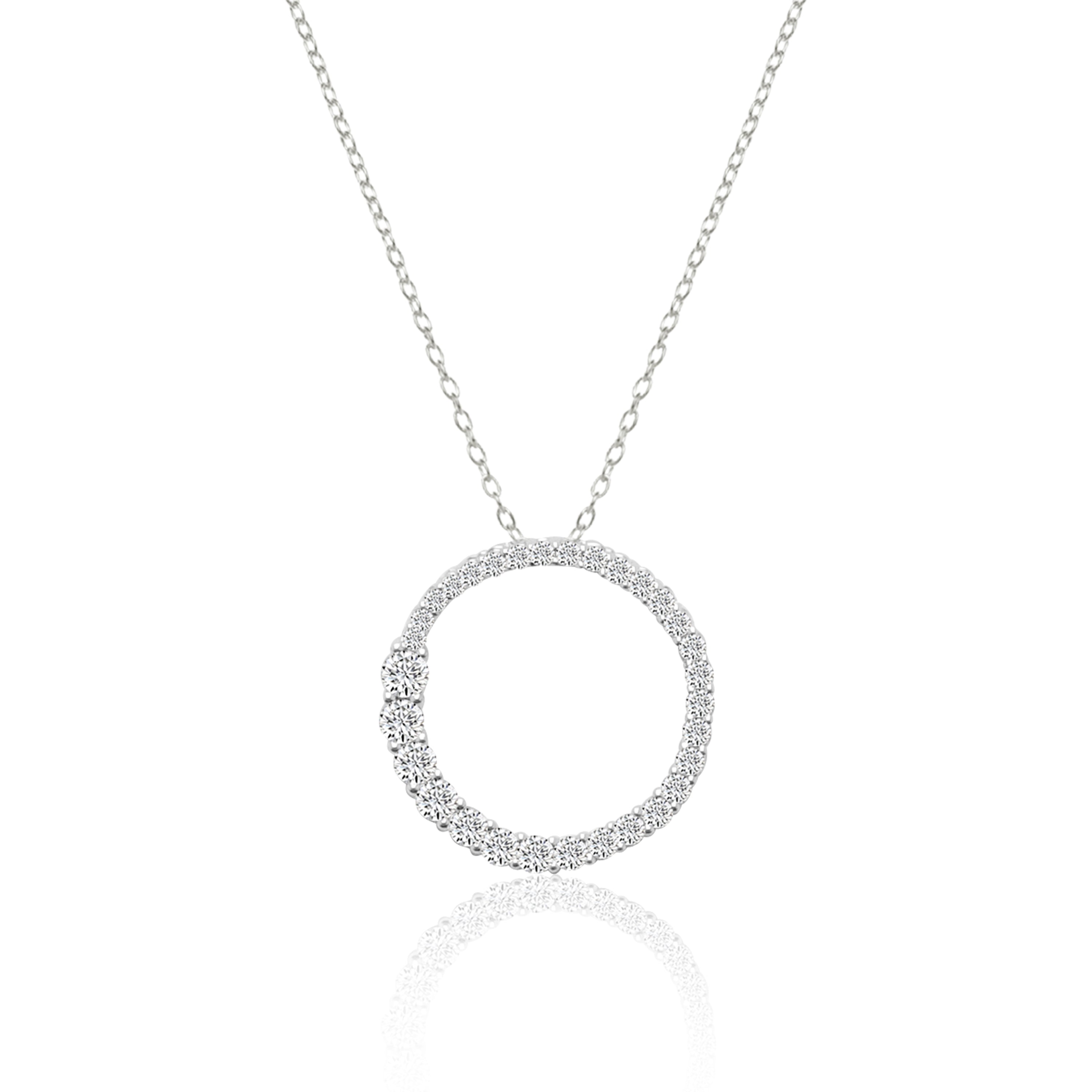 0.50Ct 10K Circle Journey Pendant