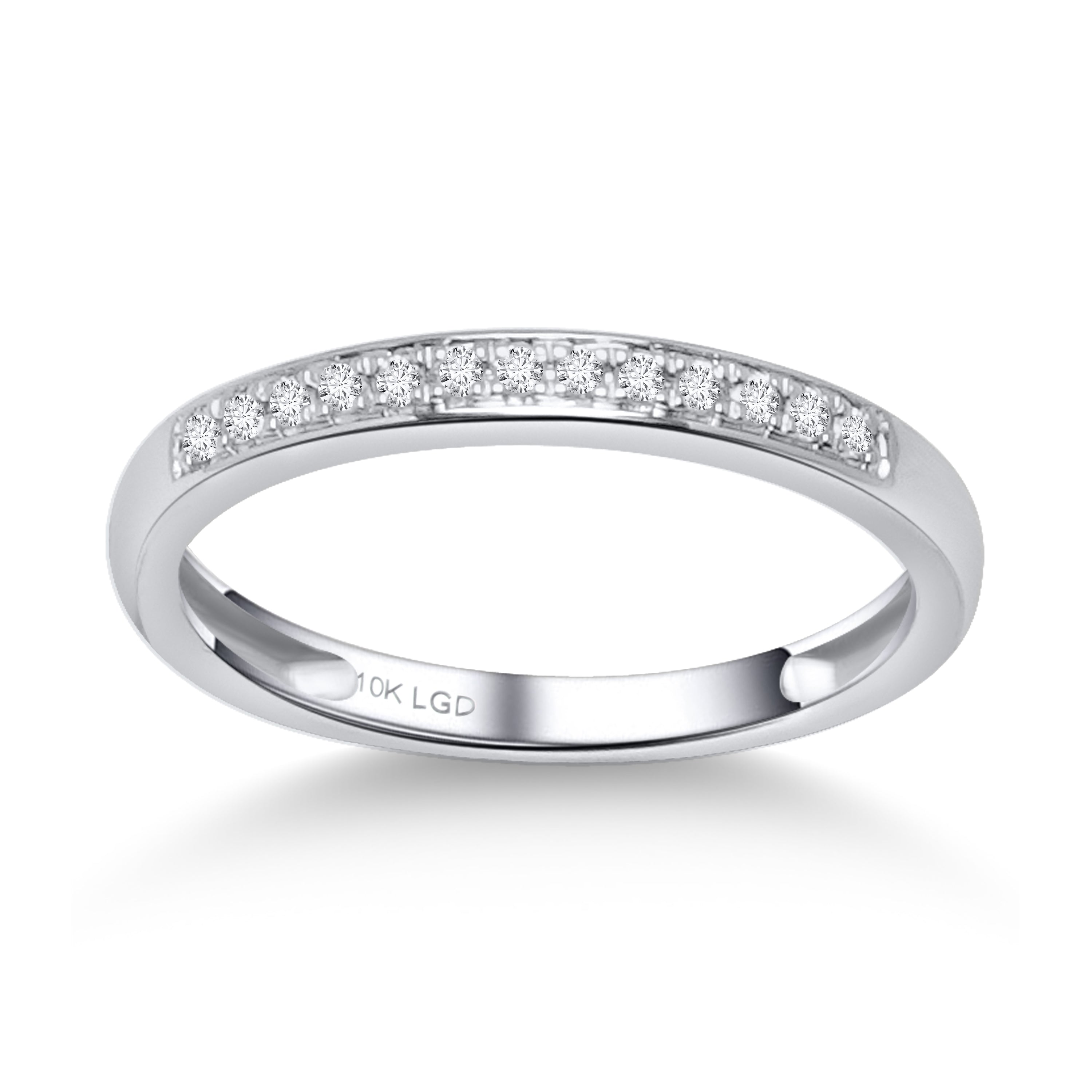 0.10Ct 10K Wedding Band